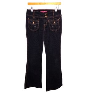 NWOT Vintage Glo Black Flare Corduroy Pants